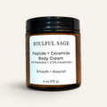 Smoothing Peptide + Ceramide Body Cream by Soulful Sage for dry, mature, crepey-looking skin