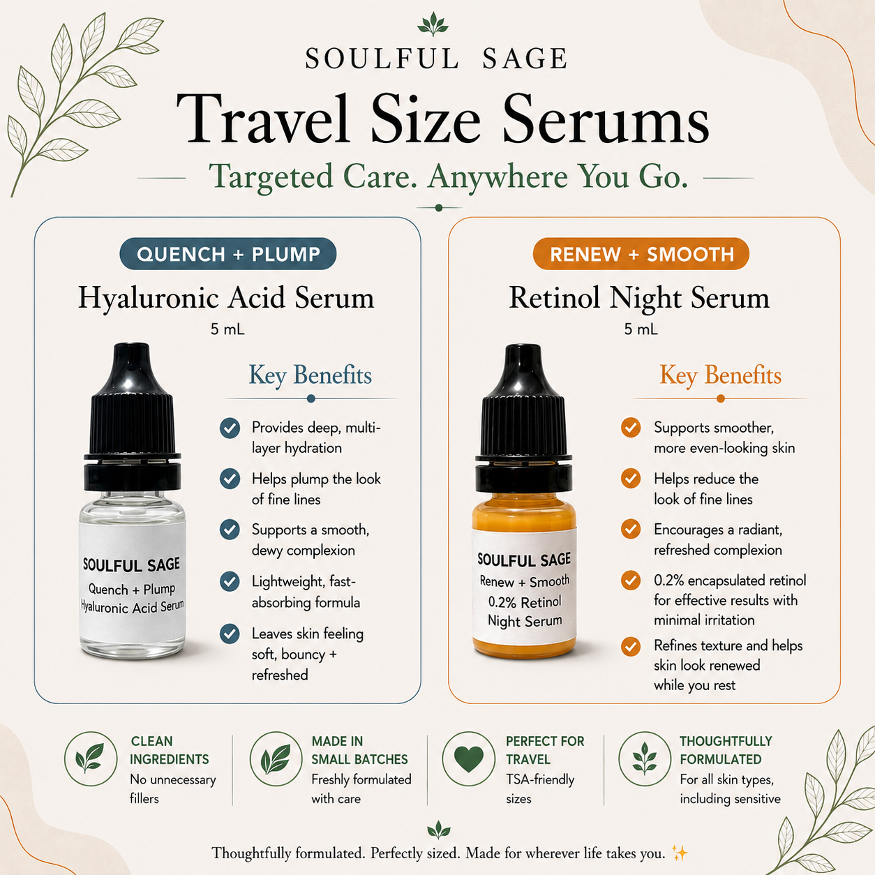 Travel Size Skincare Singles